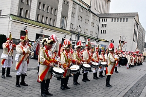 Wecken_Rathaus_2020-02-24_01 Rosenmontag 2020 Das Wecken Sr. Tollität Prinz Sascha I. am WYNDHAM Hotel Duisburger Hof, das Prinzenfrühstück mit geladenen Gästen beim OB Sören Link im...