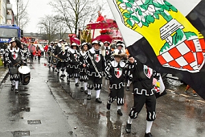 Rosenmontagszug_2020-02-24_005 Rosenmontag 2020 Das Wecken Sr. Tollität Prinz Sascha I. am WYNDHAM Hotel Duisburger Hof, das Prinzenfrühstück mit geladenen Gästen beim OB Sören Link im...